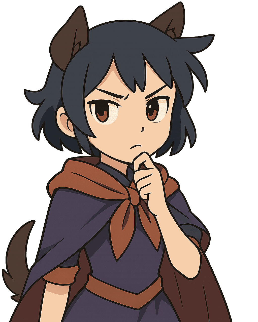 Cute anime mascot character